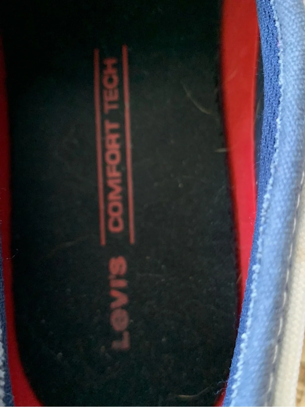 Levi’s Casual Canvas Boat Shoes in Blue with White Men’s Size 10